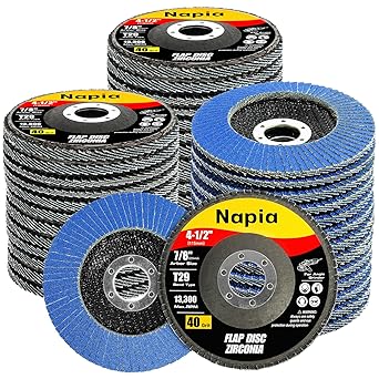 דיסקי פלפ 4.5 אינץ' 40 גריט T29 Napia חבילת 40 יחידות זירקוניה למשחזת זווית