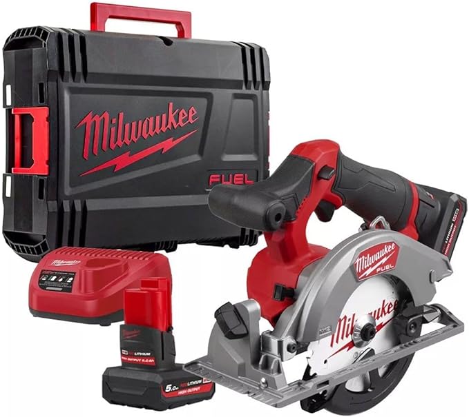 קיט מסור עגול פיול דור 2 Milwaukee M12 Fuel FCS442-502X Brushless 140mm Sub Compact Circular Saw Inc 2X 5.0Ah HIGH Output