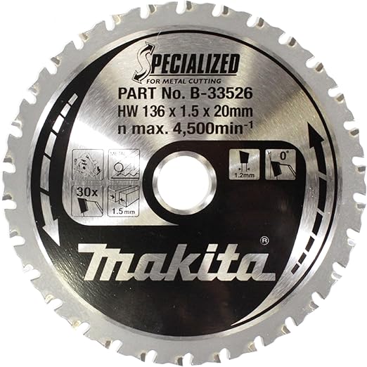 להב למסור מתכת DCS552Z מקיטה Makita B-33526 Specialized Blade for Cordless Saws 136x20x30T