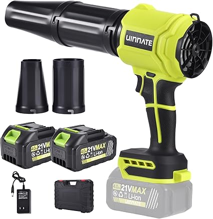 סט מפוח עלים תואם מקיטה 18V נטען Uinnate Cordless Leaf Blower