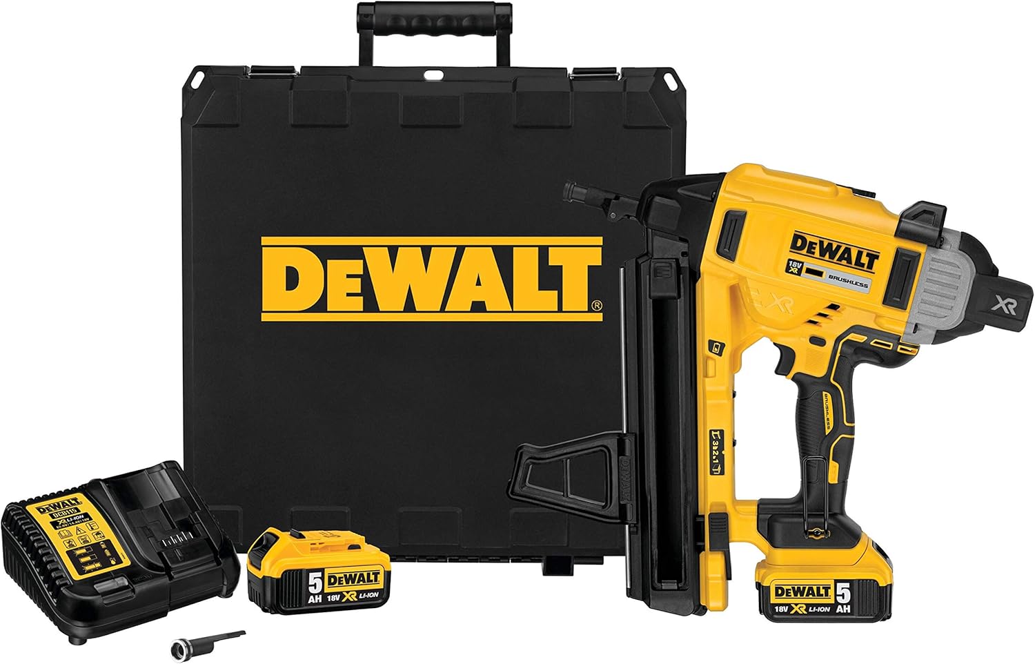 סט אקדח מסמרים לבטון וברזל דיוולט DEWALT XR 18V DCN890P2-QW