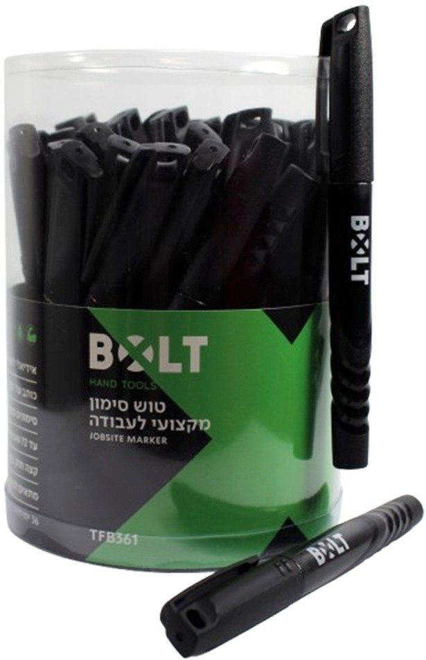 מארז טושים בלתי מחיקים Bolt – שחור (36 יחידות)