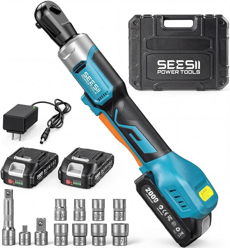 ראצ'ט 3/8 אינץ' SEESII 21V כולל 2 סוללות ומטען