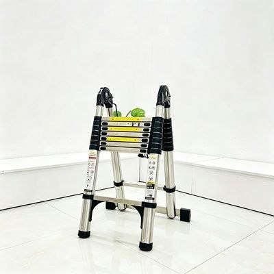 סולם נירוסטה כפול 3.2 מטרים – מותג TELESCOPIC