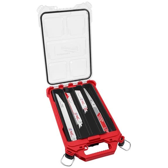 ערכת להבים למסור SAWZALL &ndash; 15 חלקים Milwaukee Electric באורגנייזר פאקאאוט PACKOUT