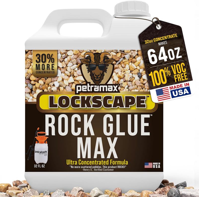 2 מיכלים של דבק חוץ ונוף שקוף Petra Max Rock Glue להדבקת חצץ ואבנים 946 מ"ל כל אחד
