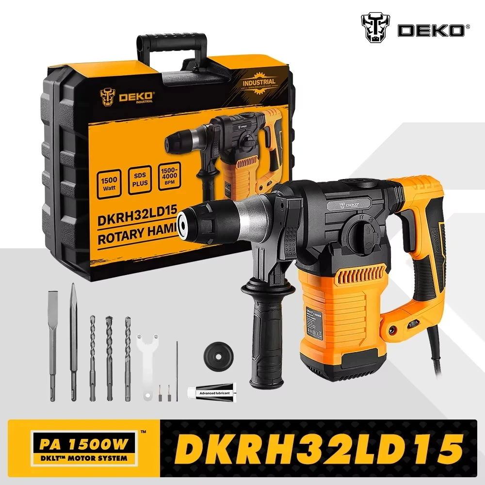 פטישון חציבה דקו חשמלי 1500W רב תכליתי DEKO DKRH32LD15 220V