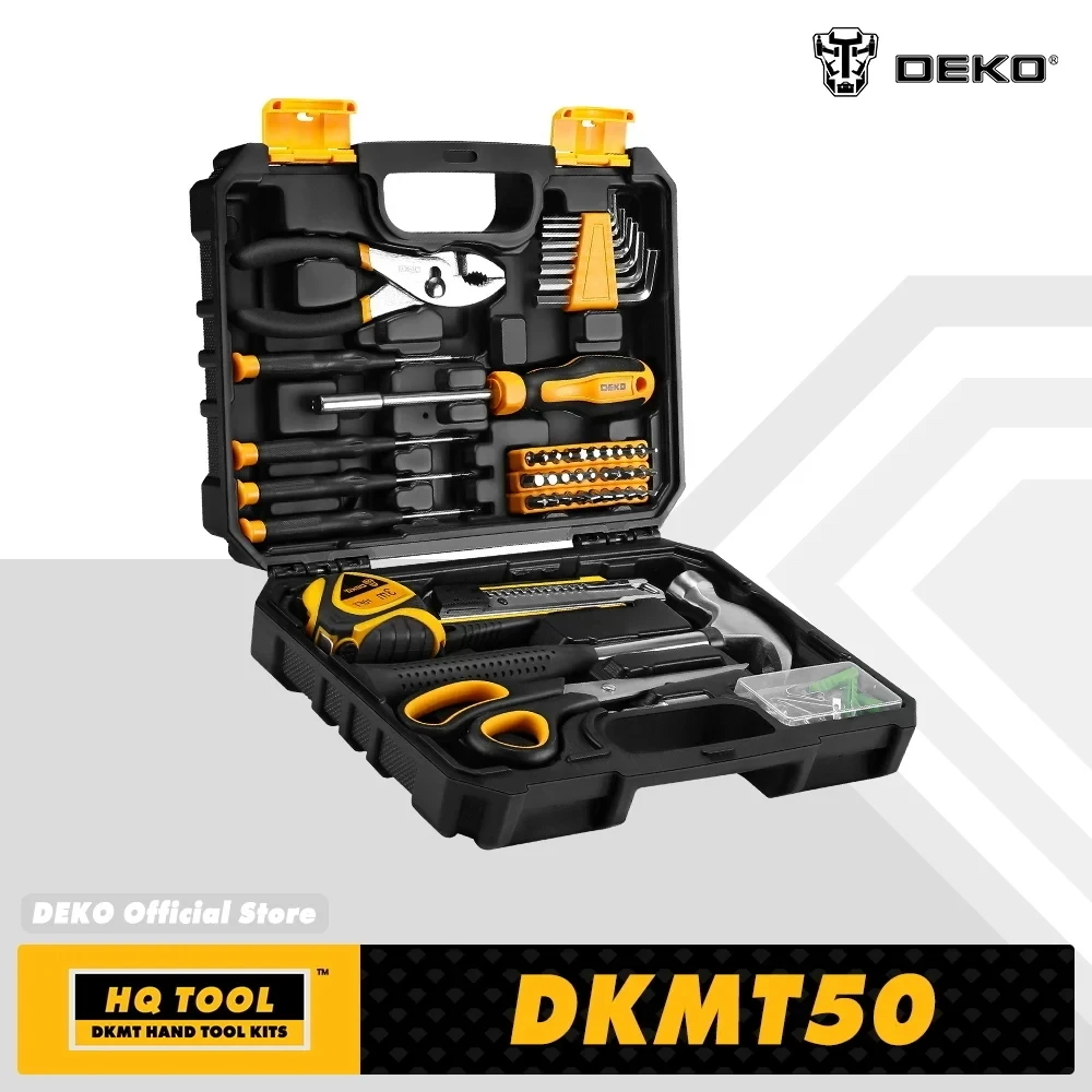 ערכת כלים ביתית DEKO 50 חלקים עם מזוודת אחסון
