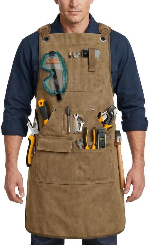 סינר עבודה לגבר Heavy Duty 16oz עם 9 כיסים