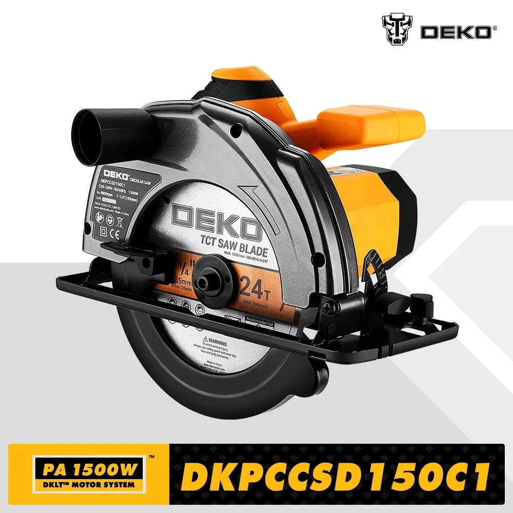 מסור עגול חשמלי דקו 185 מ"מ DEKO DKCS 1500W