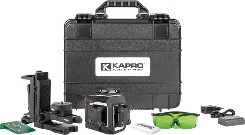 פלס לייזר ירוק Maestro 3D Kapro + שלט רחוק ומתקן מגנטי לקיר