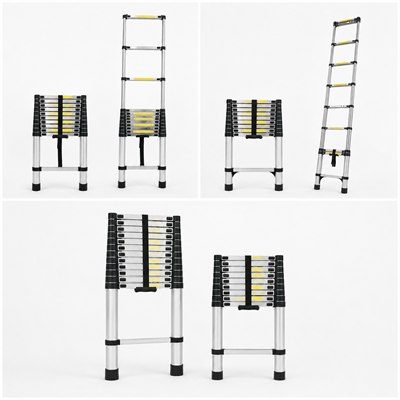 סולם נירוסטה יחיד 3.8 מטרים &ndash; מותג TELESCOPIC